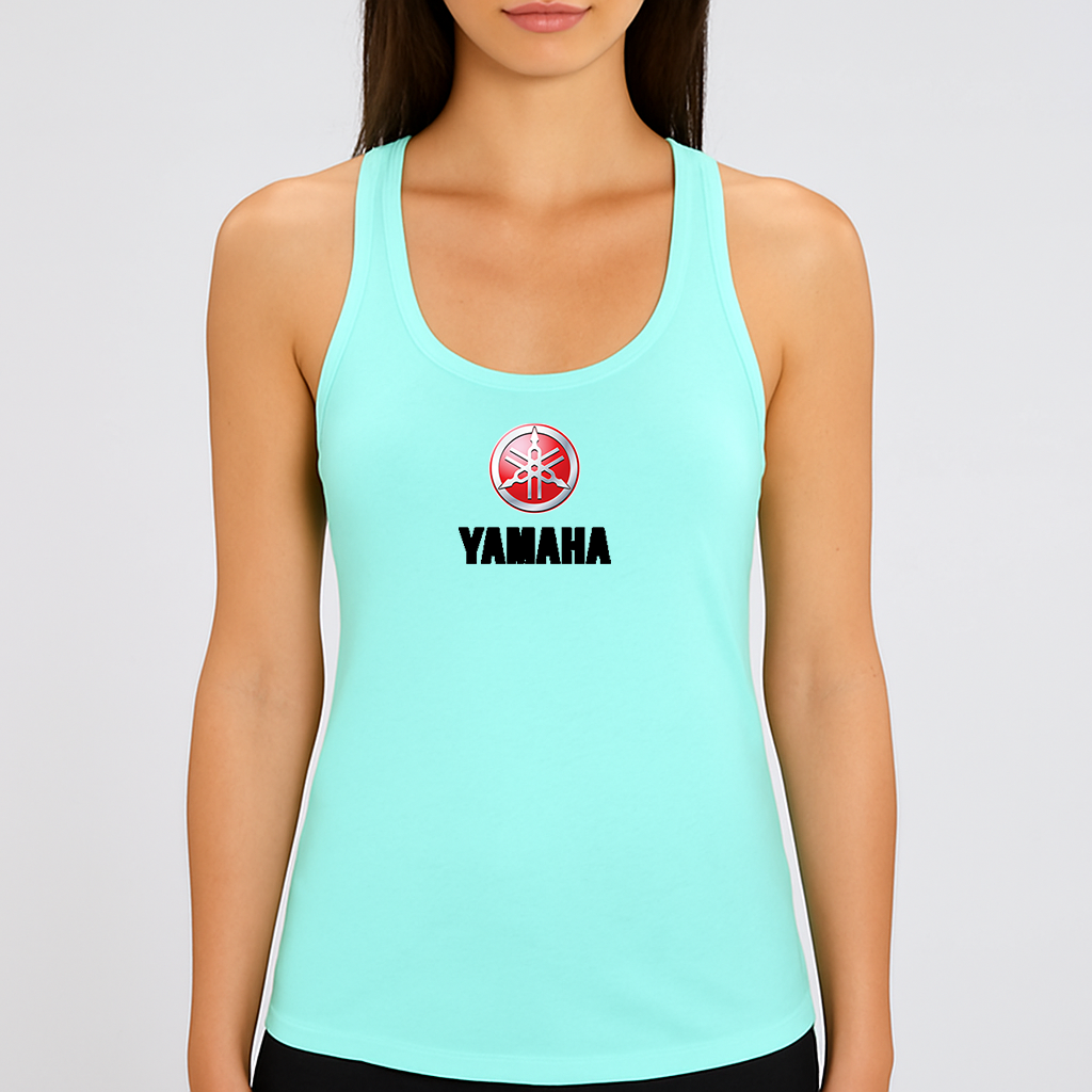 Women's yamaha logo Racerback Tank Top