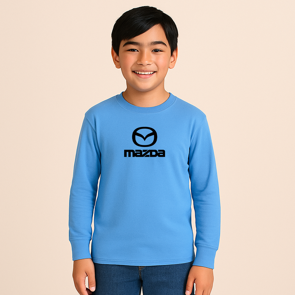 Youth Kids Mazda Car Long Sleeve T-Shirt