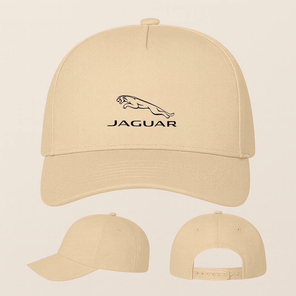 Jaguar Car Symbol Five Panel Twill Snapback Cap