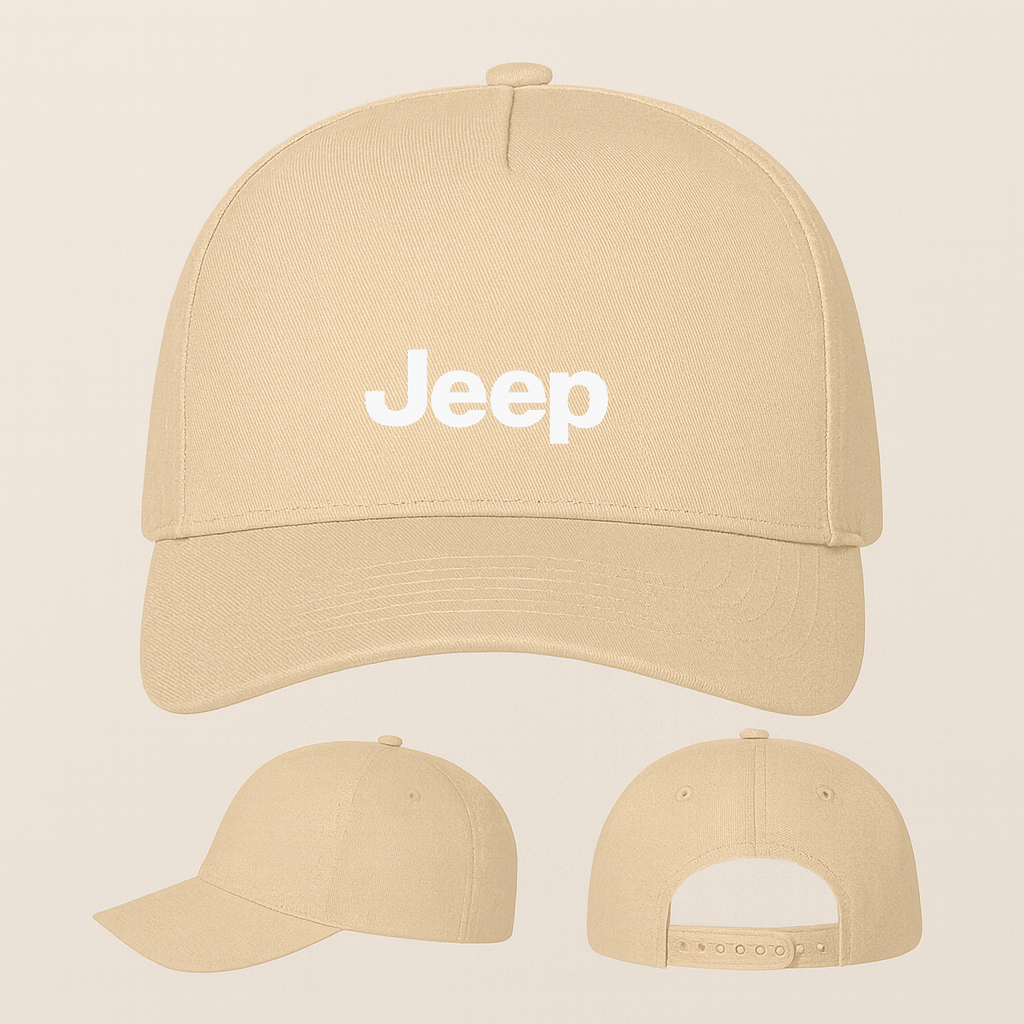 Jeep Car Five Panel Twill Snapback Cap