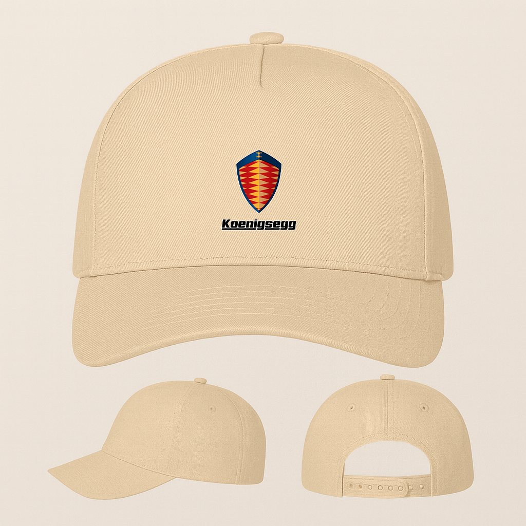 Koenigsegg Car Five Panel Twill Snapback Cap