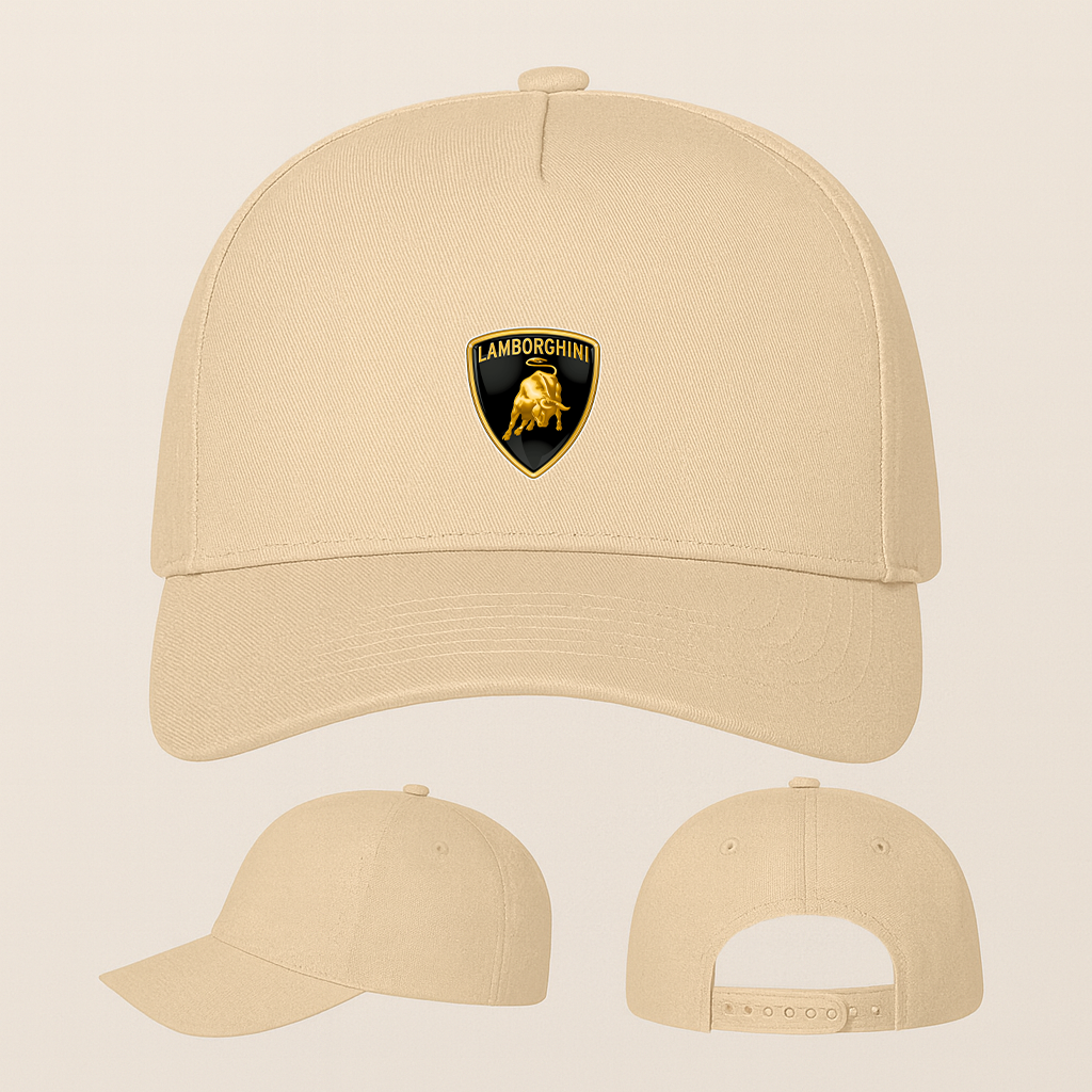 Lamborghini Car Five Panel Twill Snapback Hat