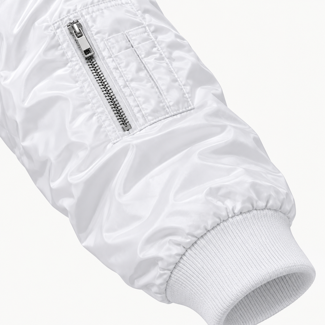 Men's Tom Ford Lightweight Bomber Jacket | Color: White | Image 5