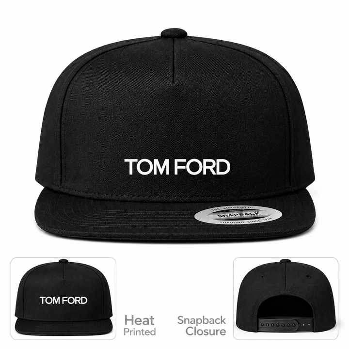 Tom Ford Snapback Hat | Color: Black | Main