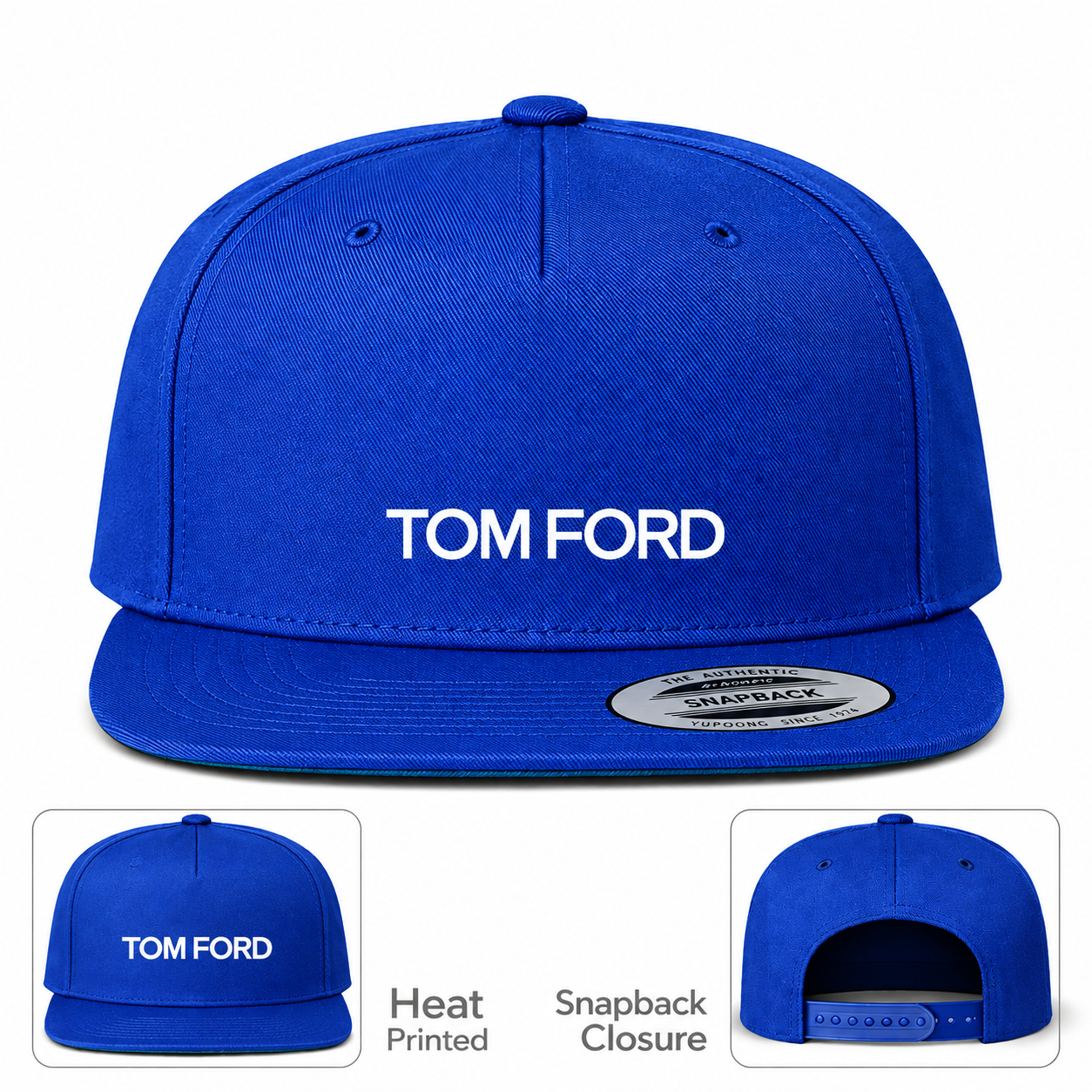 Tom Ford Snapback Hat | Color: Blue | Main