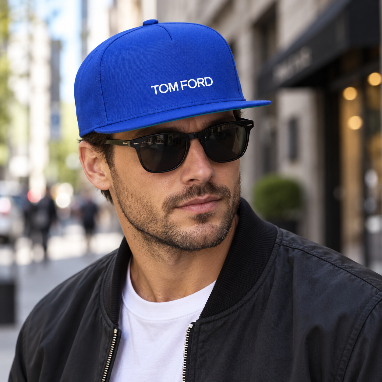 Tom Ford Snapback Hat | Color: Blue | View 1