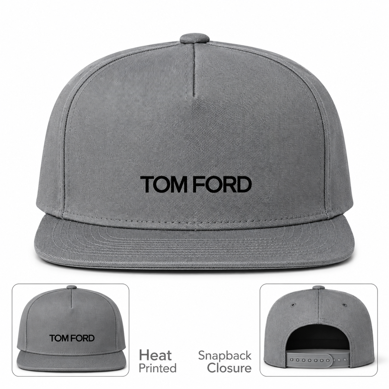 Tom Ford Snapback Hat | Color: Grey | Main