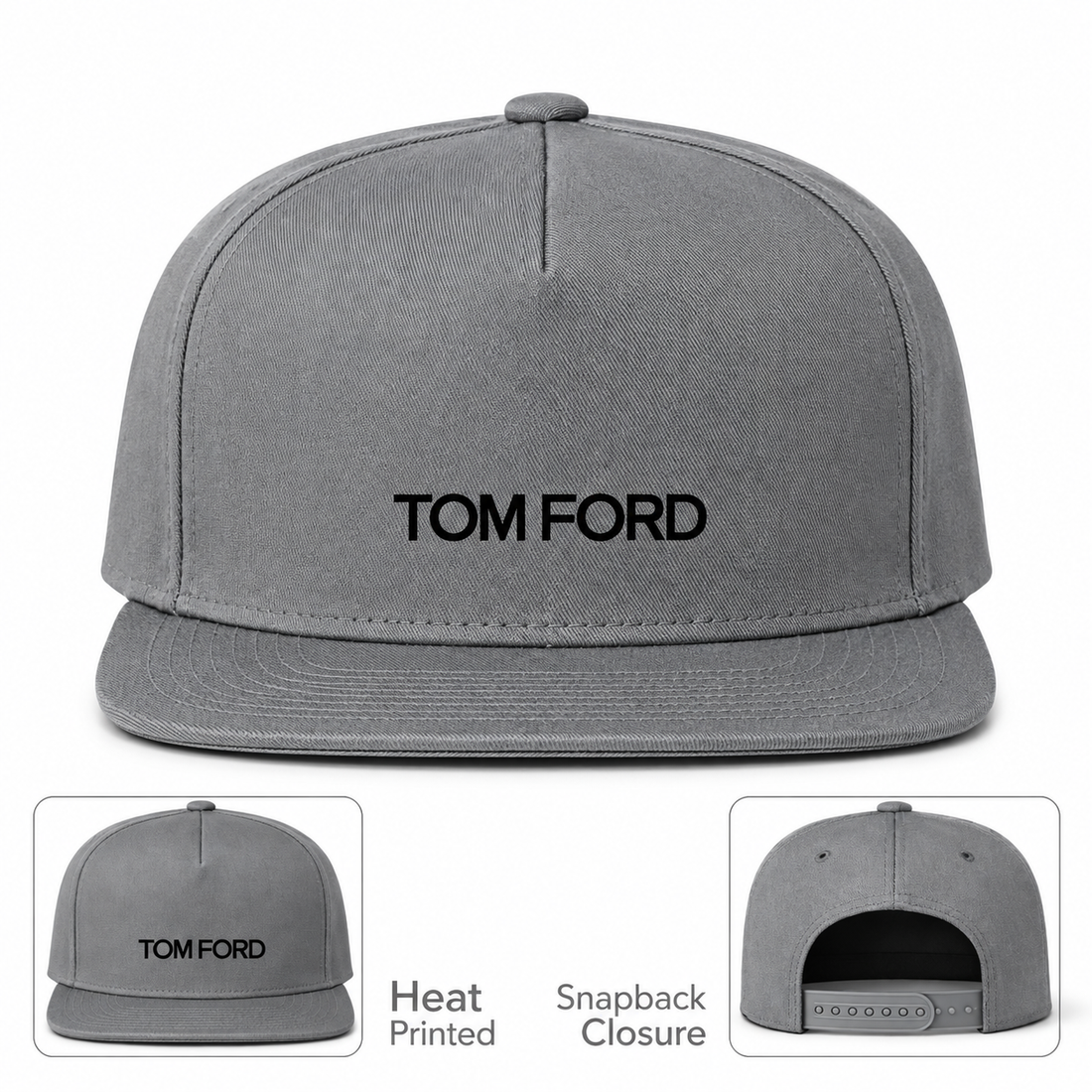Tom Ford Snapback Hat | Color: Grey | Main