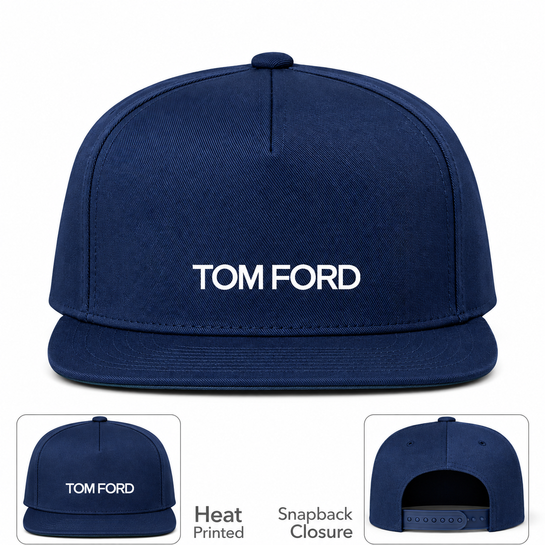 Tom Ford Snapback Hat | Color: Navy | Main