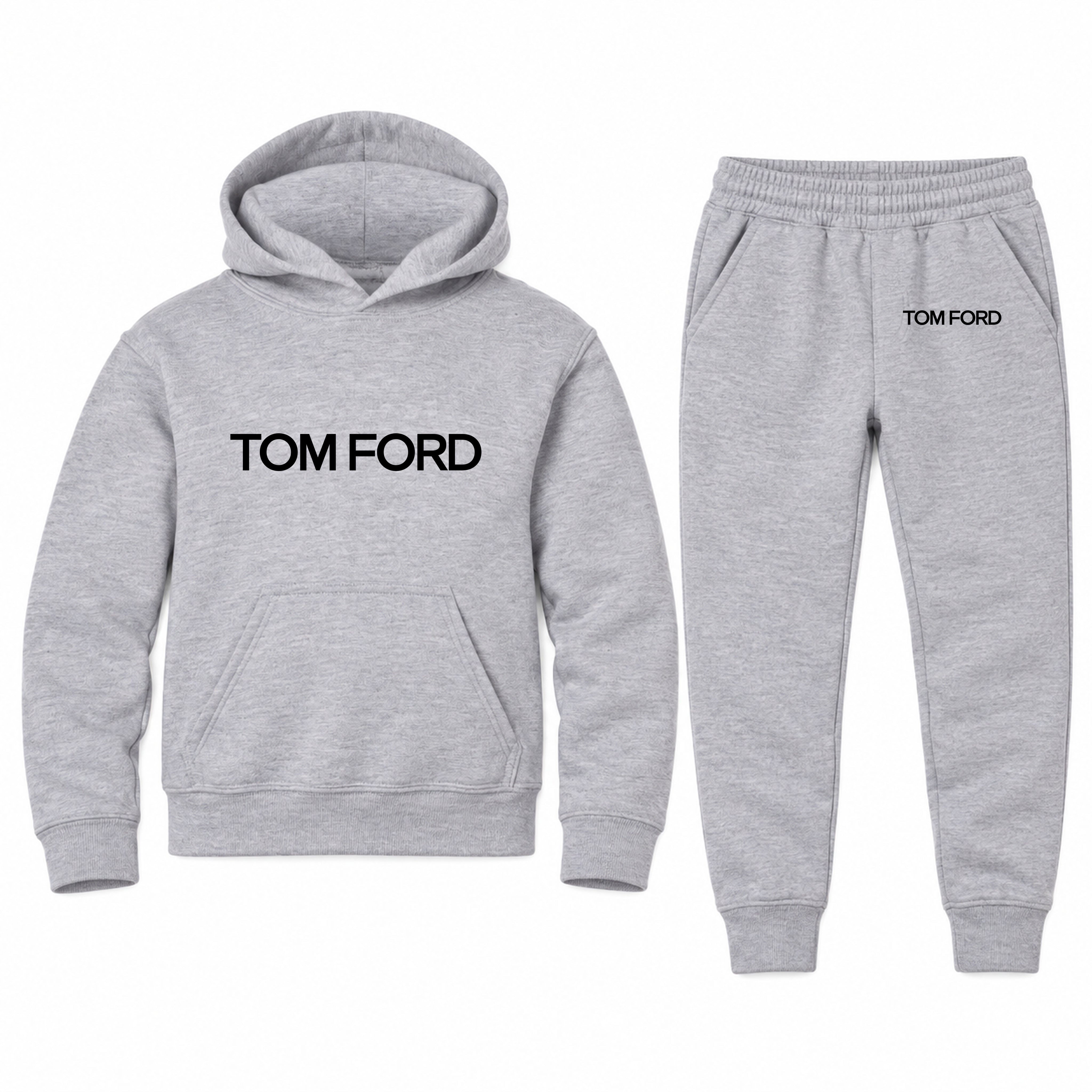 Tom Ford Youth Hoodie Jogger Set | Sports Grey | Youth Large, ages 10–12