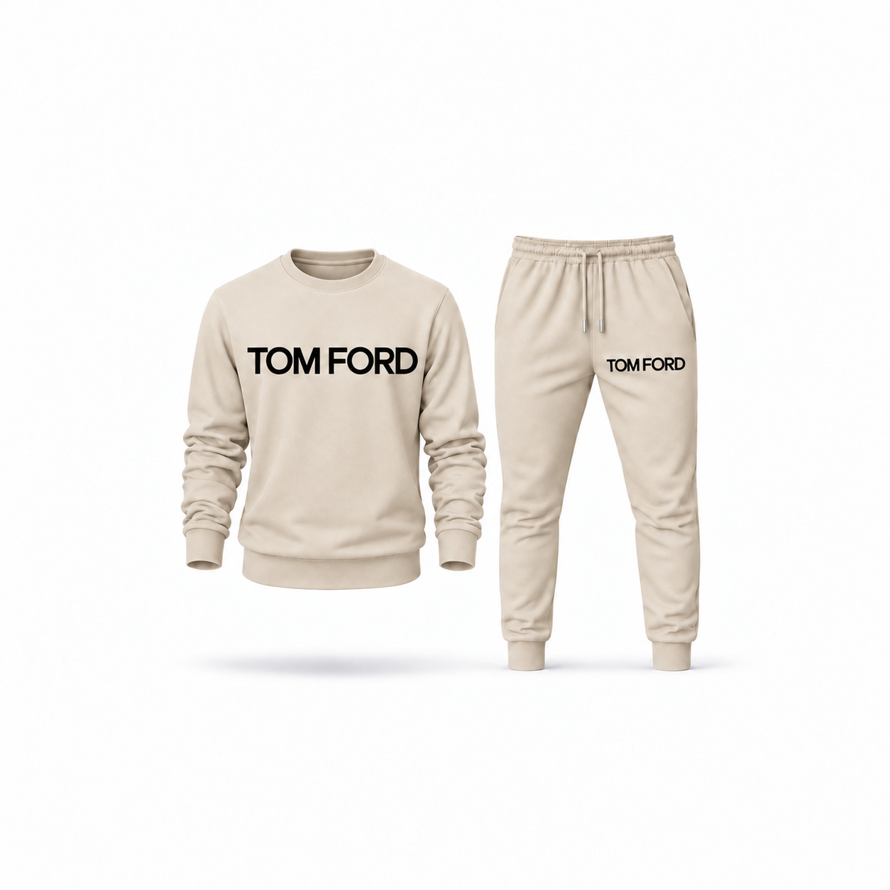 Men's Tom Ford Sweatshirt Joggers Set | Color: Tan | Main