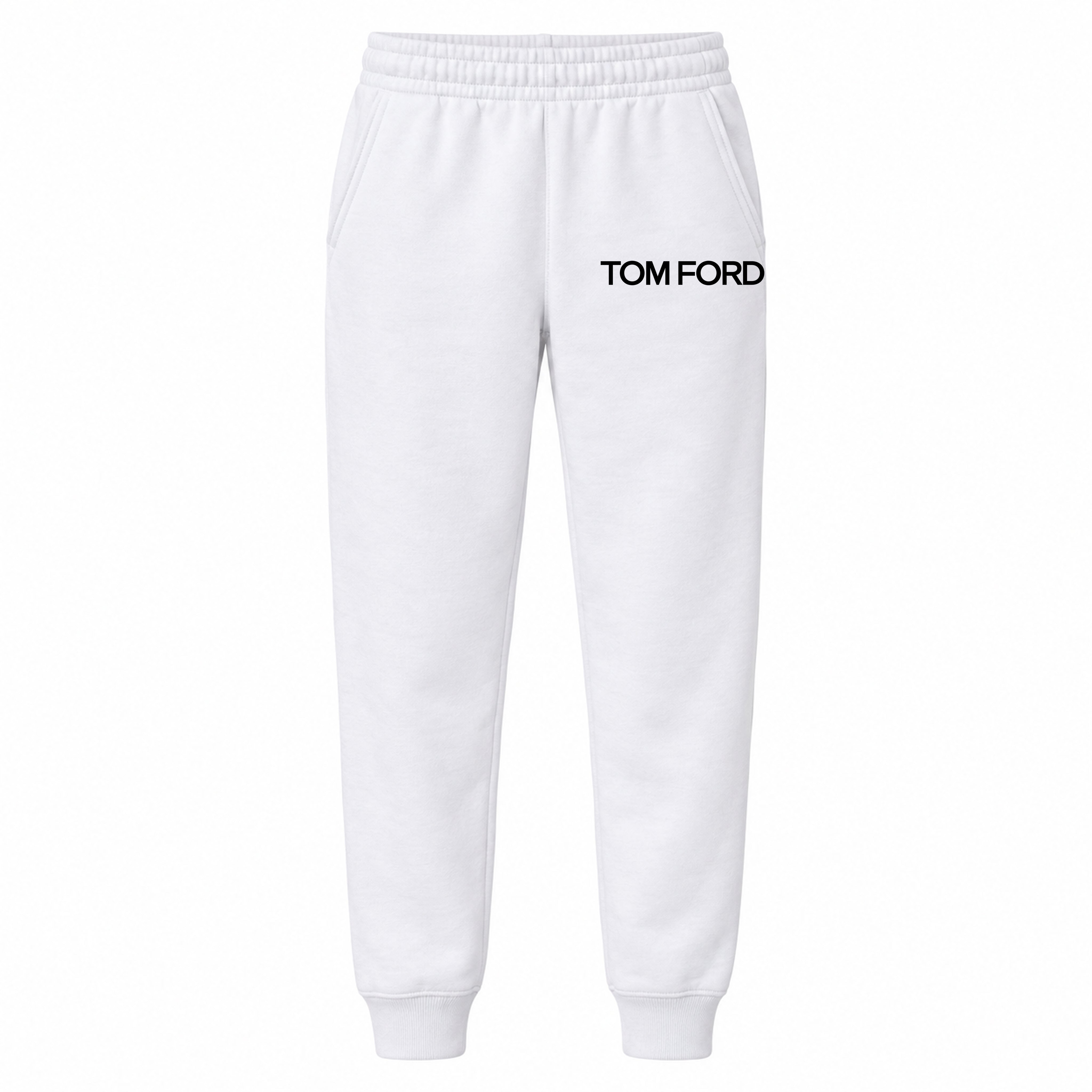 Tom Ford youth jogger sweatpants, White, Youth Large ages 10–12