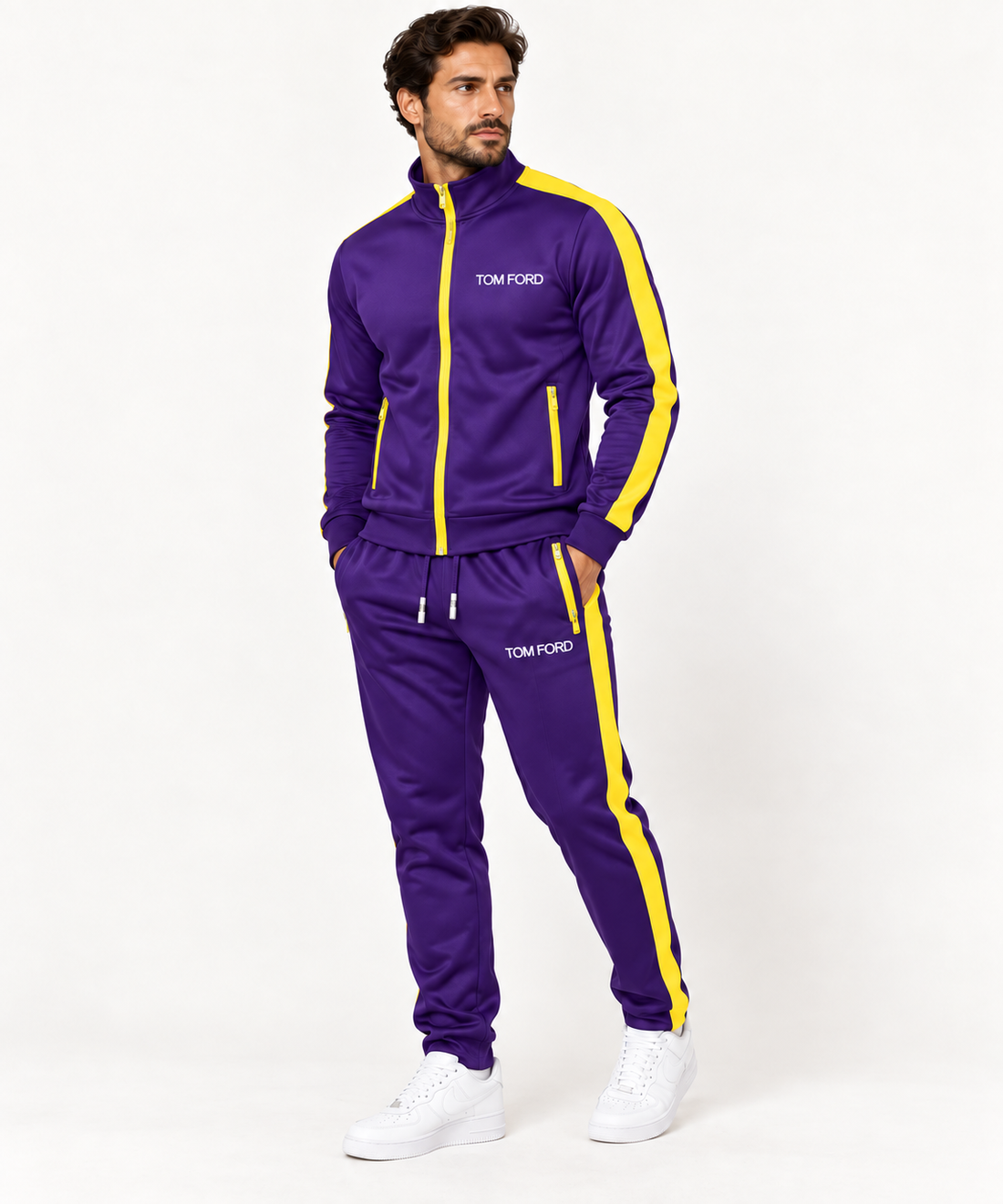 Men's Tom Ford Dri-Fit TrackSuit | Color: Purple | Image 2