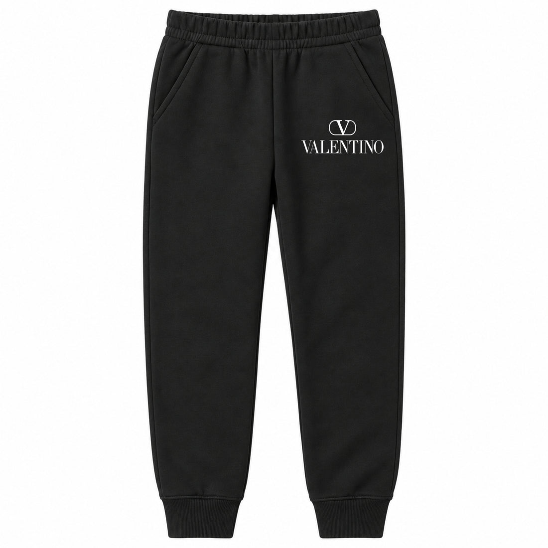 Valentino youth jogger sweatpants, Black, Youth Large ages 10–12