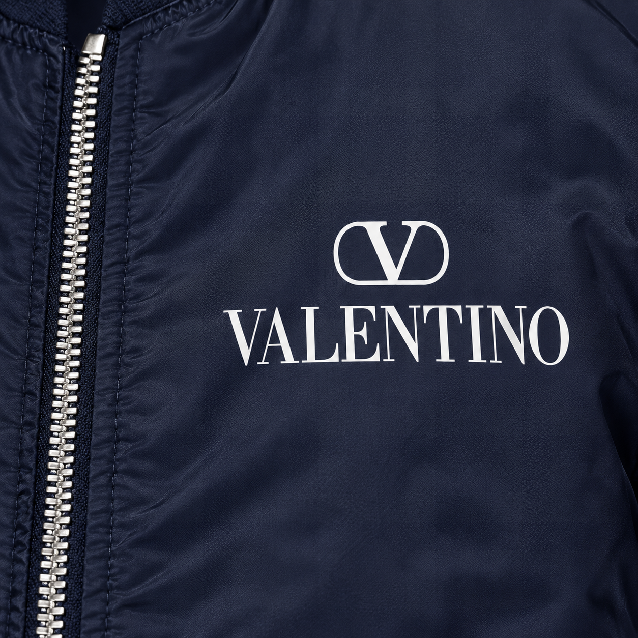 Men's Valentino Lightweight Bomber Jacket | Color: Navy | Image 2