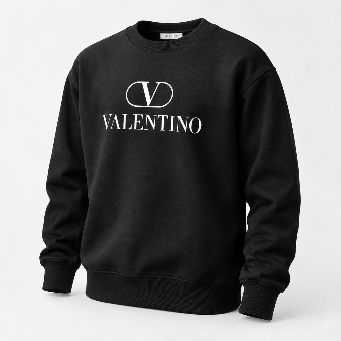 Men's Valentino Crewneck Sweatshirt | Color: Black | View 3