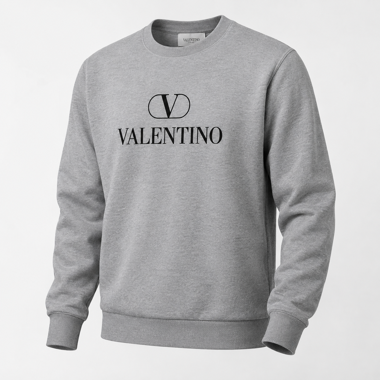Men's Valentino Crewneck Sweatshirt | Color: Grey | View 3