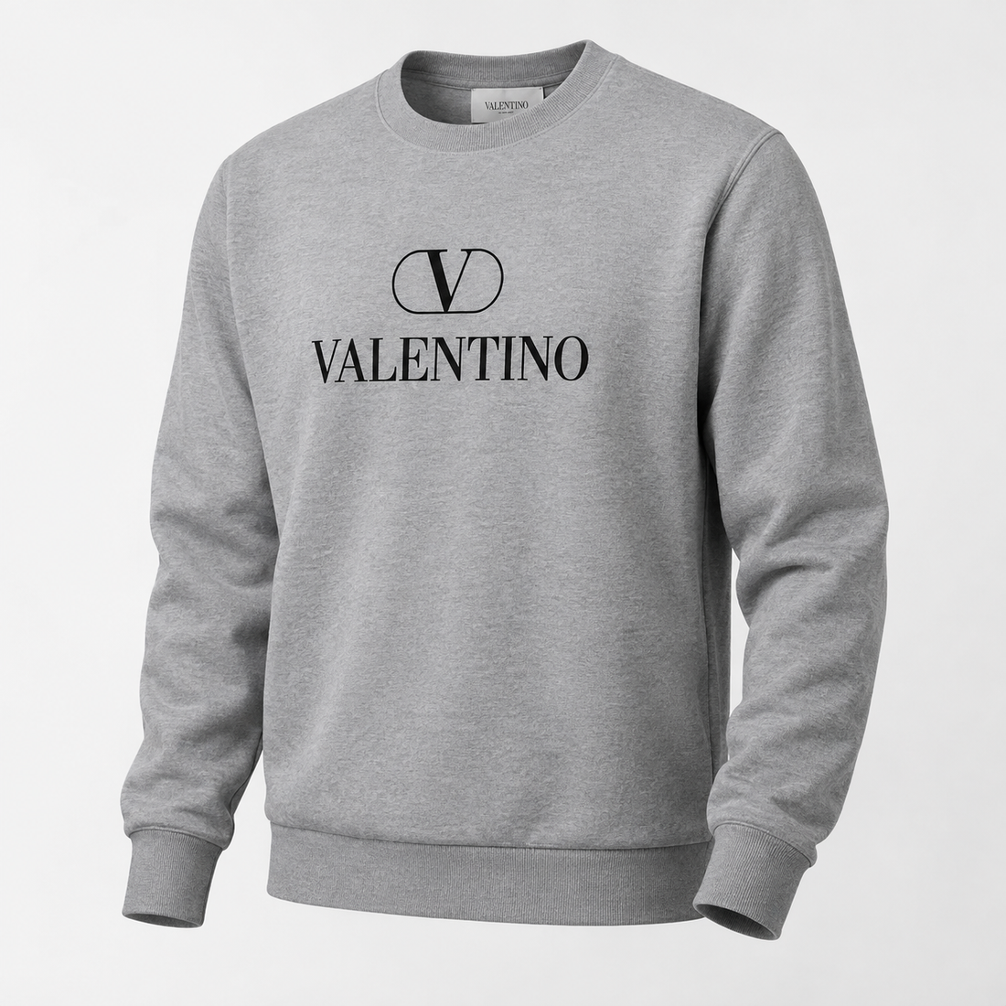 Men's Valentino Crewneck Sweatshirt | Color: Grey | View 3