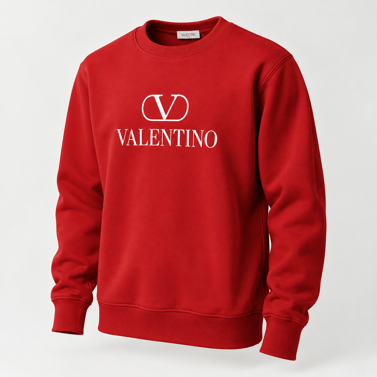 Men's Valentino Crewneck Sweatshirt | Color: Red | View 3