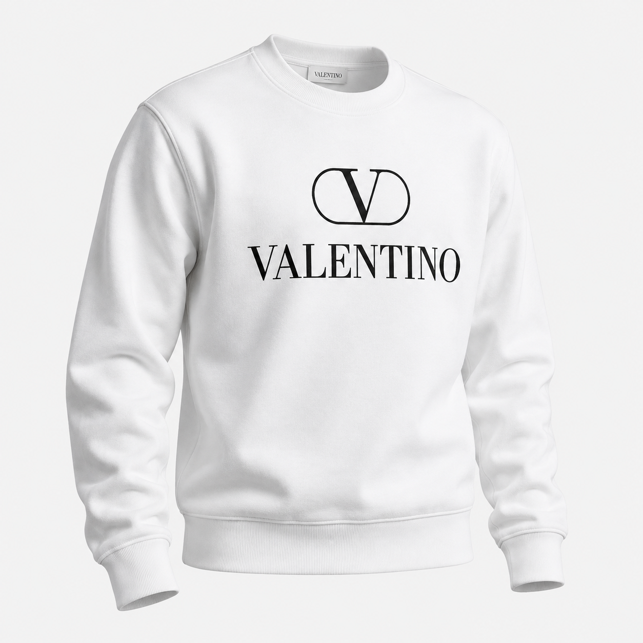 Men's Valentino Crewneck Sweatshirt | Color: White | View 3