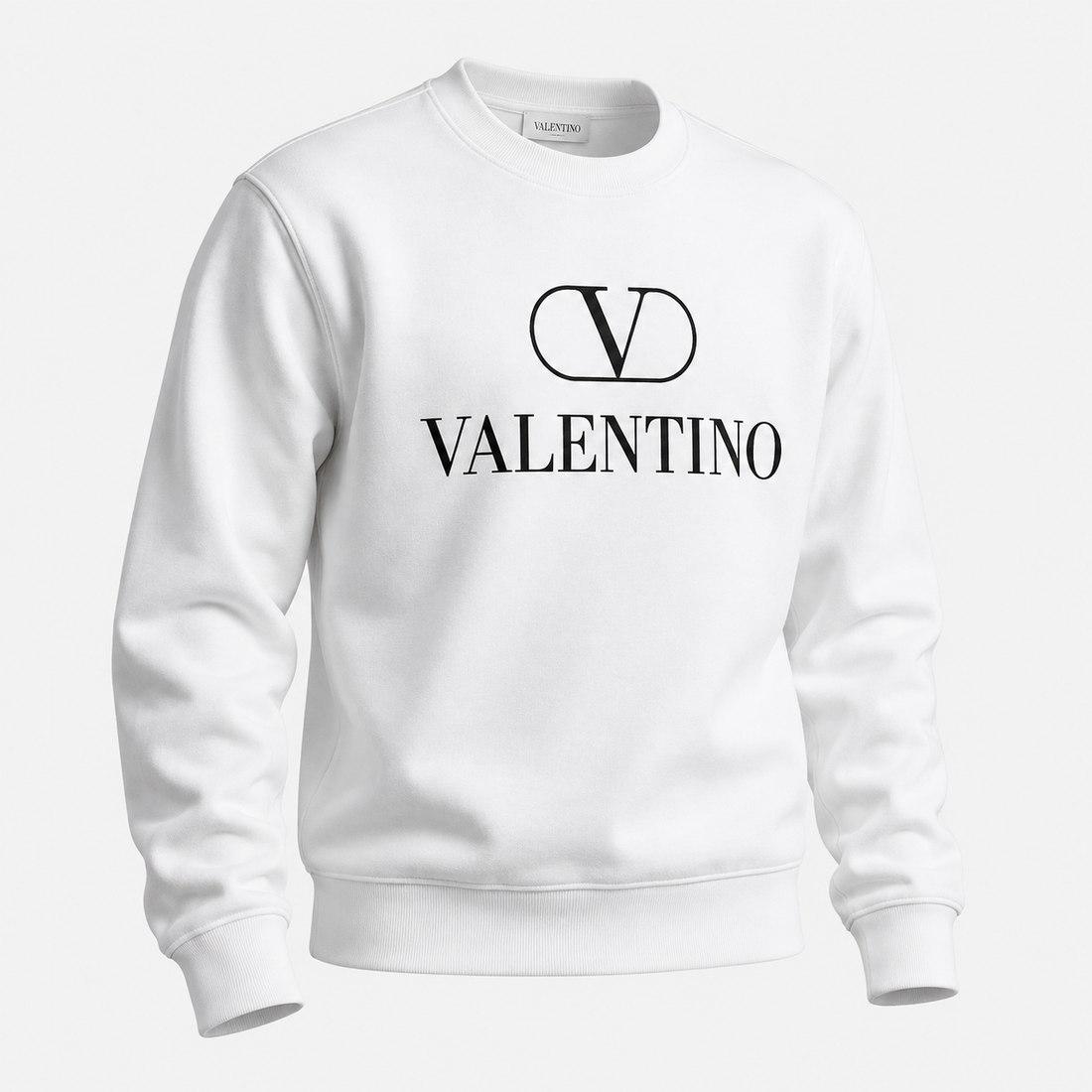 Men's Valentino Crewneck Sweatshirt | Color: White | View 3