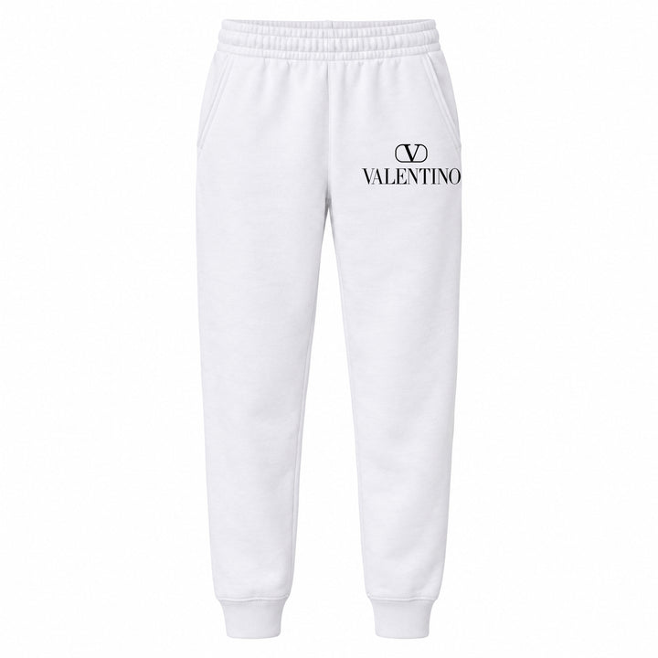 Valentino youth jogger sweatpants, White, Youth Large ages 10–12