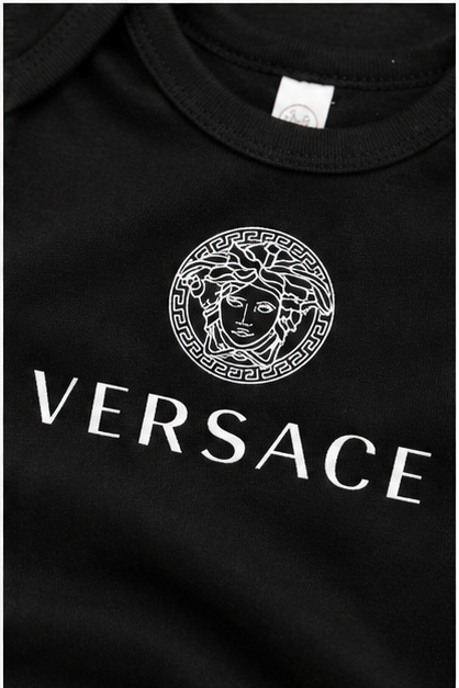 Versace Baby Romper Onesie | Color: Black | Image 5