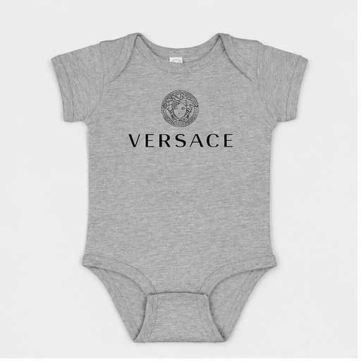 Versace Baby Romper Onesie | Color: Grey | Image 1