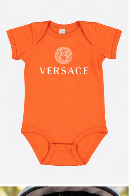 Versace Baby Romper Onesie | Color: Orange | Image 1