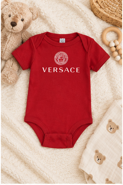 Versace Baby Romper Onesie | Color: Red | Image 2