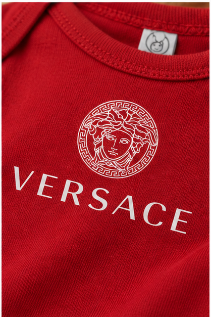 Versace Baby Romper Onesie | Color: Red | Image 5