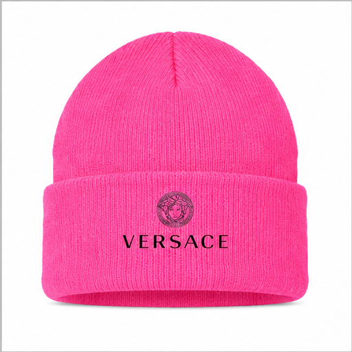 Versace Cuffed Beanie Hat | Color: Pink | Image 1