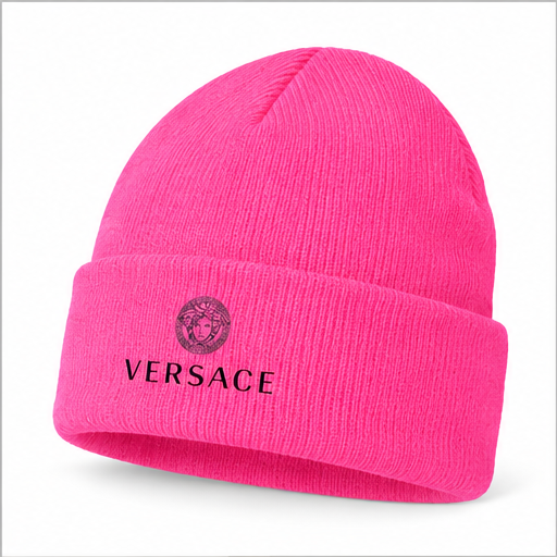 Versace Cuffed Beanie Hat | Color: Pink | Image 2