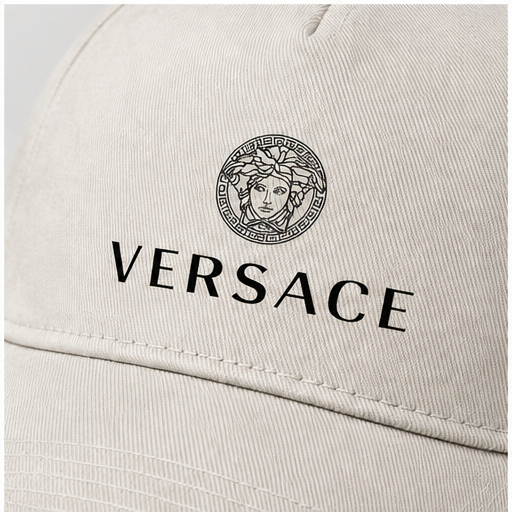 Versace Dad Baseball Cap Hat | Color: Beige | Image 5