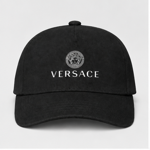 Versace Dad Baseball Cap Hat | Color: Black | Image 1