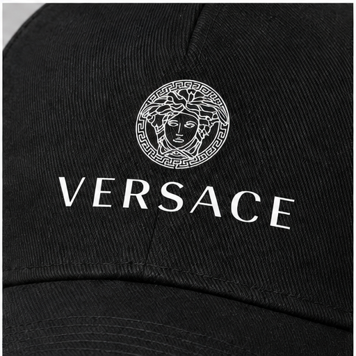 Versace Dad Baseball Cap Hat | Color: Black | Image 5
