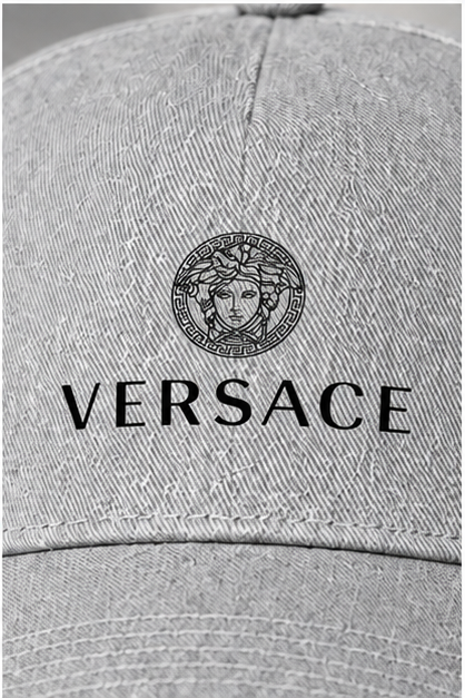 Versace Dad Baseball Cap Hat | Color: Grey | Image 5