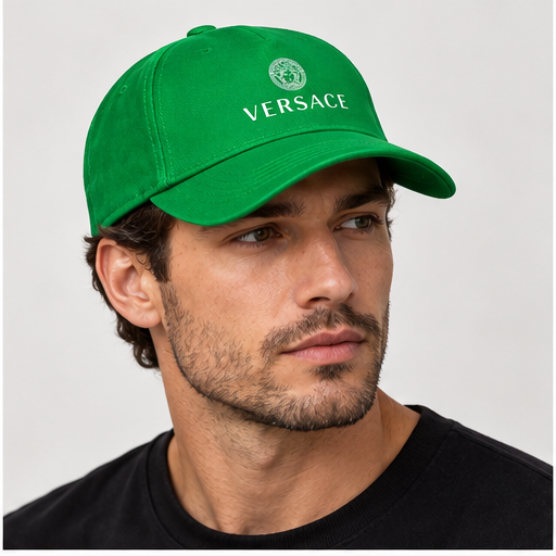 Versace Dad Baseball Cap Hat | Color: Kelly Green | Image 2