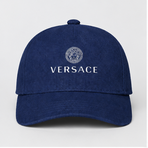 Versace Dad Baseball Cap Hat | Color: Navy | Image 1