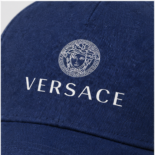 Versace Dad Baseball Cap Hat | Color: Navy | Image 5