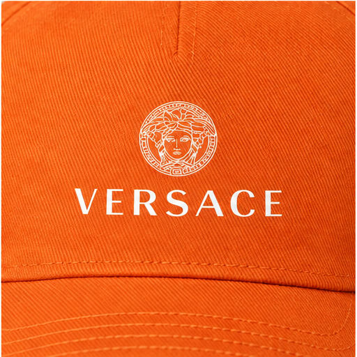 Versace Dad Baseball Cap Hat | Color: Orange | Image 5
