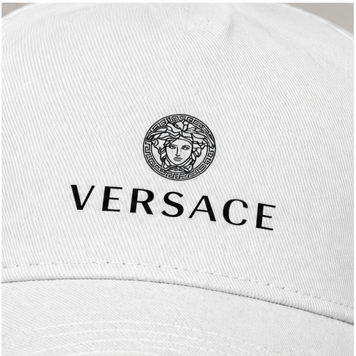 Versace Dad Baseball Cap Hat | Color: White | Image 5