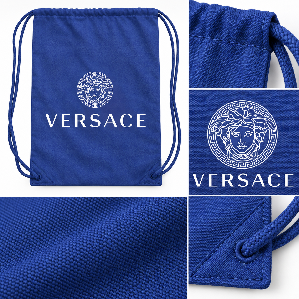 Versace Drawstring Bag | Color: Blue | View 2