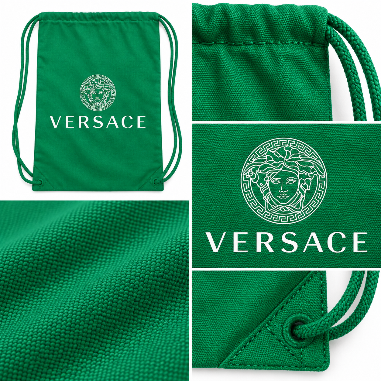 Versace Drawstring Bag | Color: Green | View 2