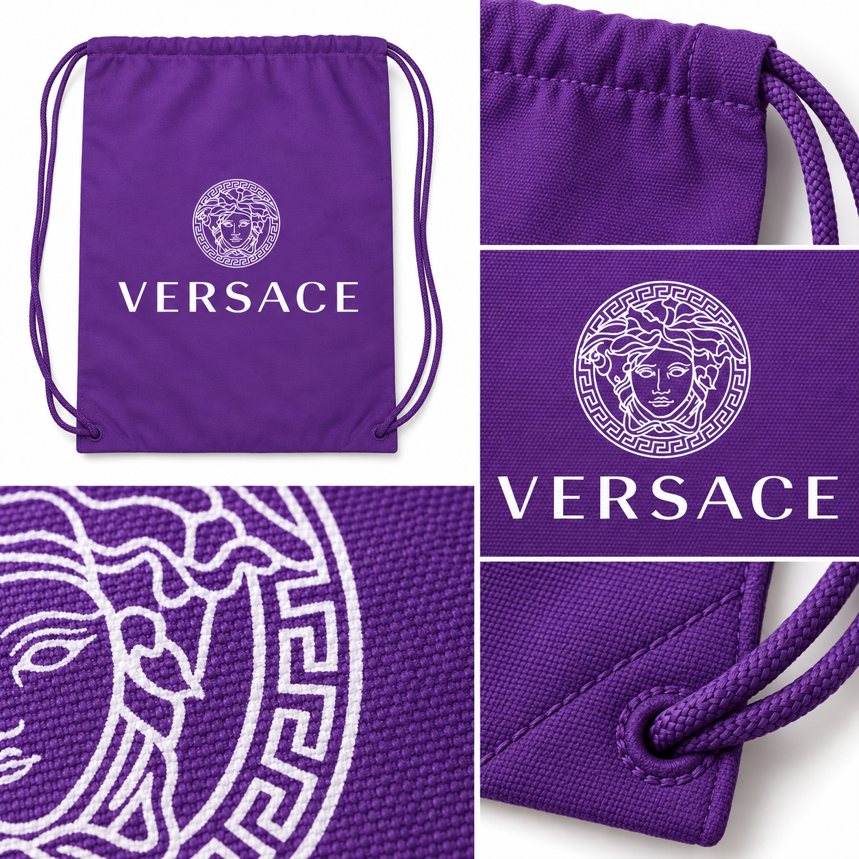 Versace Drawstring Bag | Color: Purple | View 2
