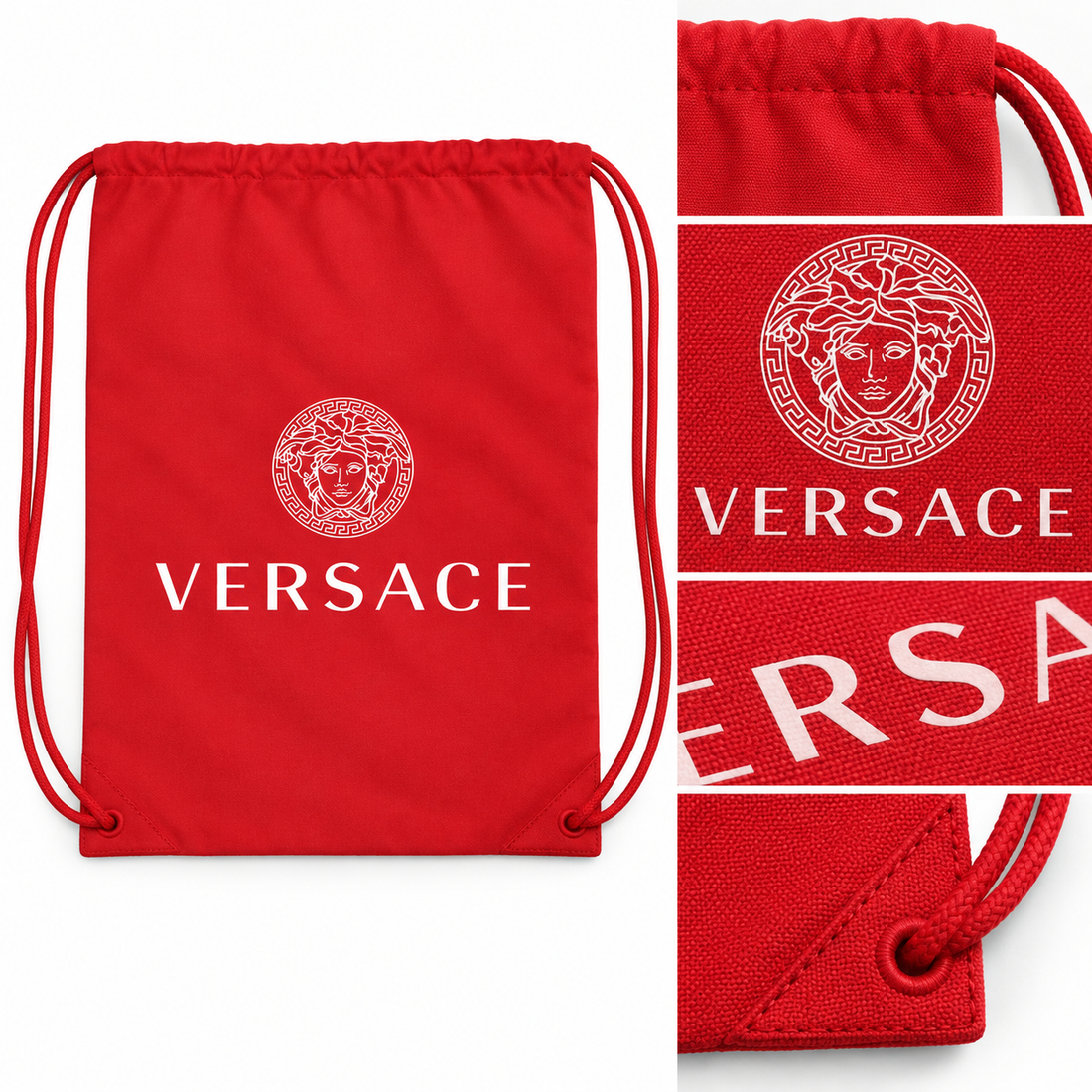 Versace Drawstring Bag | Color: Red | View 2