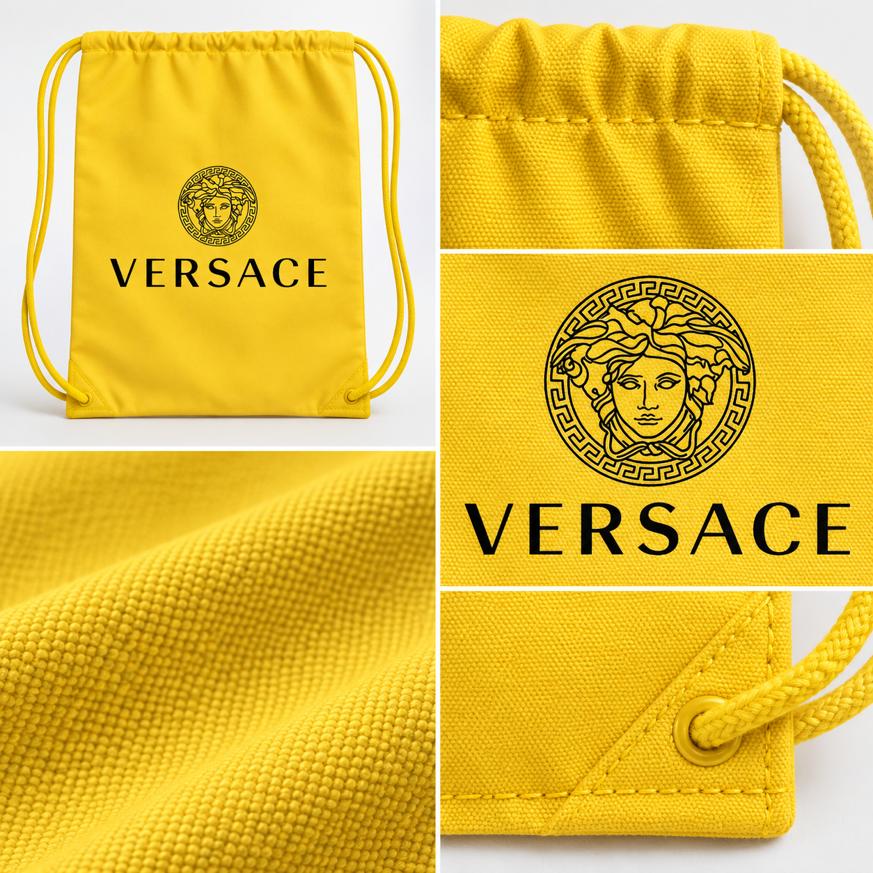 Versace Drawstring Bag | Color: Yellow | View 2