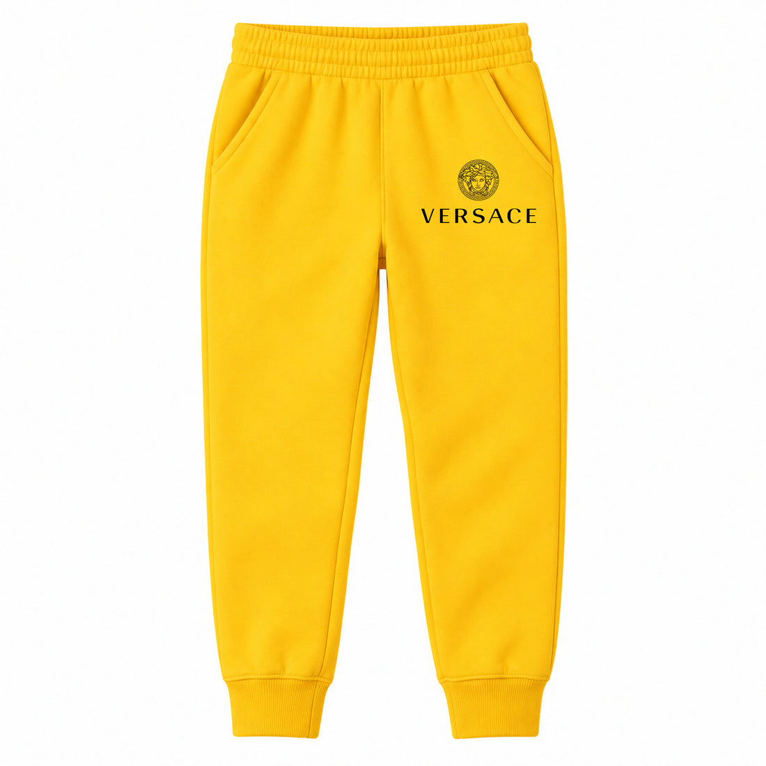 Versace youth jogger sweatpants, Yellow, Youth Large ages 10–12