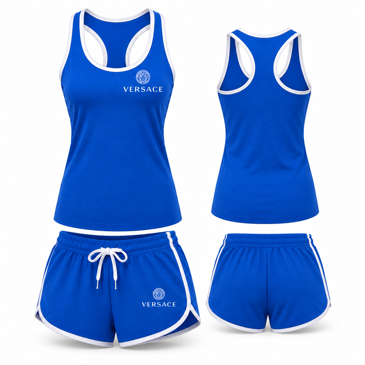 Women’s Versace Tanktop and Shorts Set | Color: Blue | Main