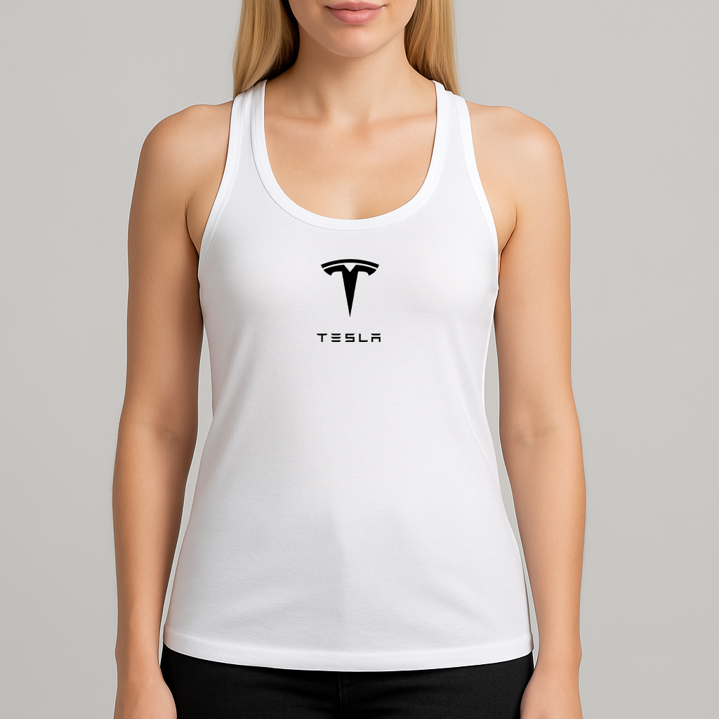 Women's Tesla Motorsports Car Racerback Tank Top